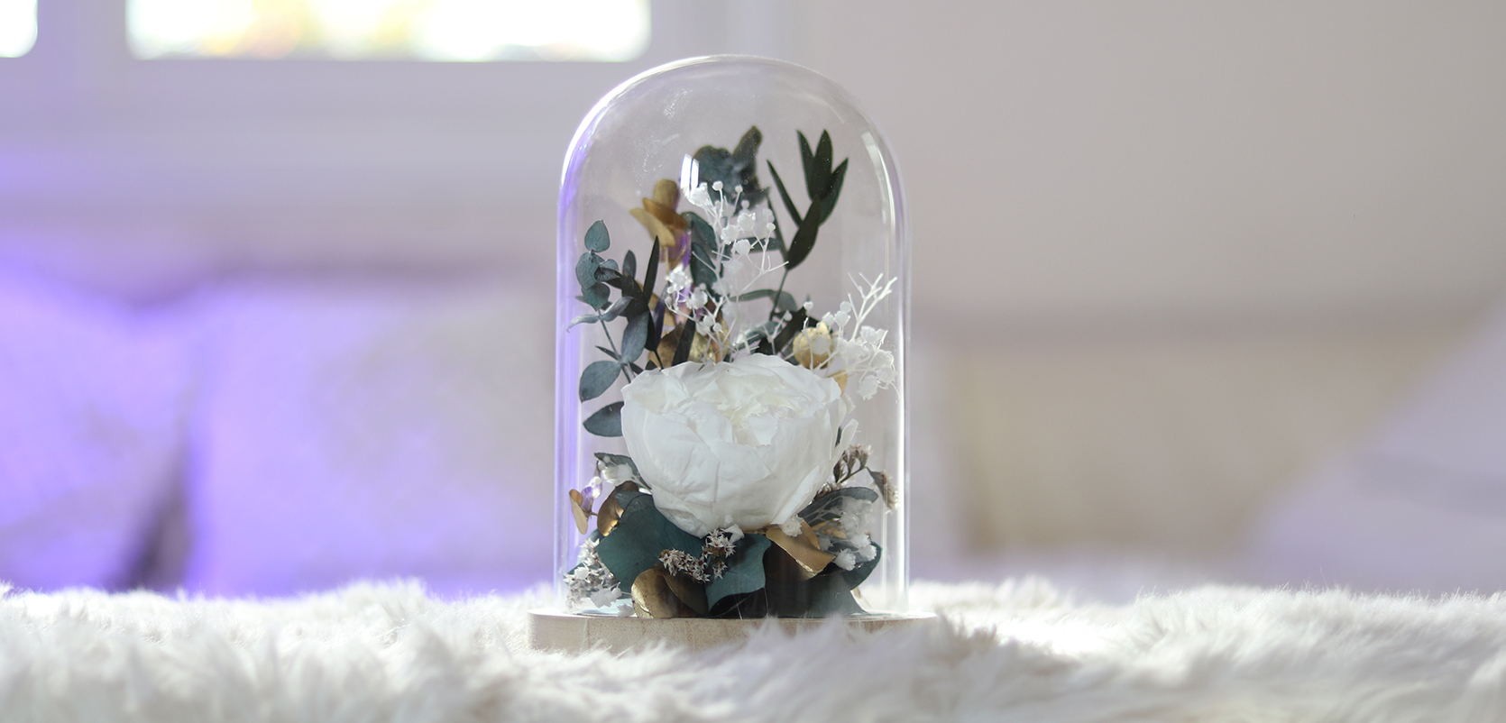 Cloche en fleurs séchées